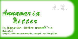 annamaria mitter business card